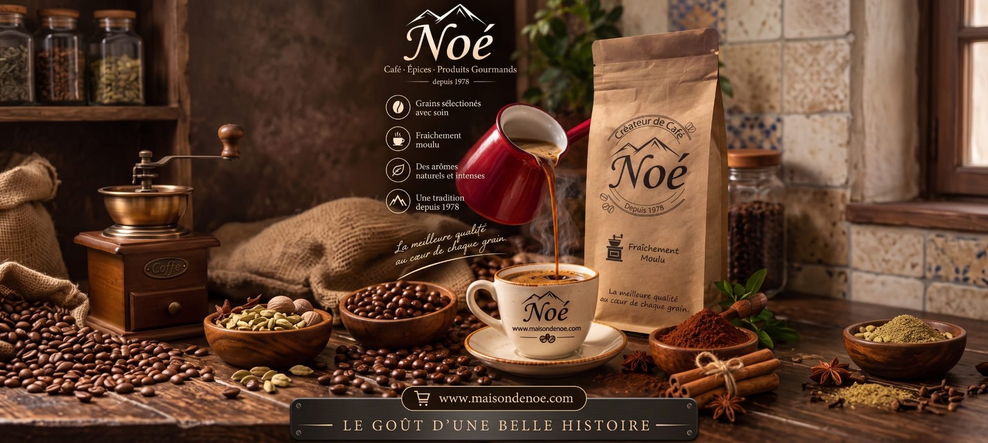 Cafés-épices-produits gourmands